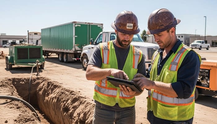 Construction team using CrewView